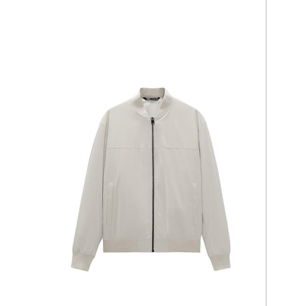 ZARA MAN PARACHUTE JACKET WHITE SIZE L 8281/466/251
